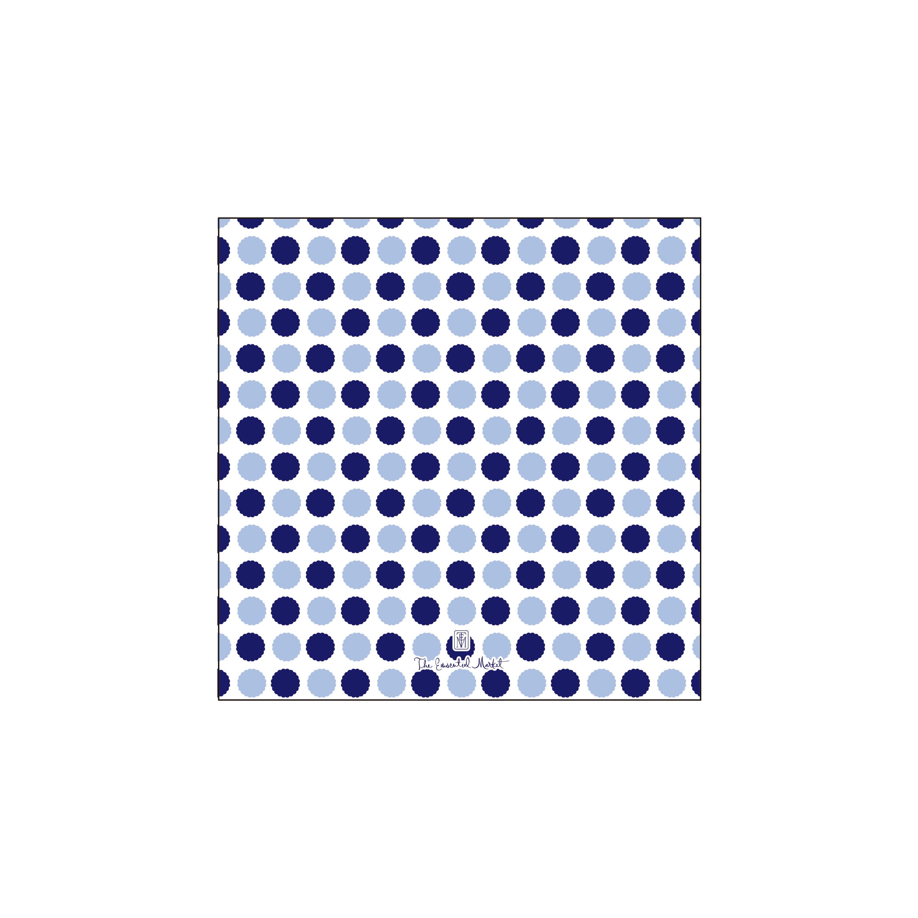 blue christmas scallop | holiday card | digital print