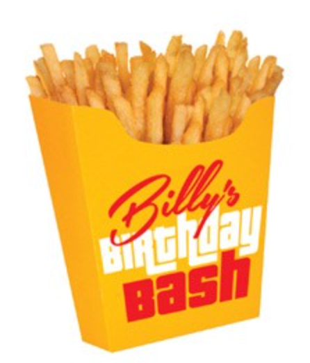 french fry boxes, single color