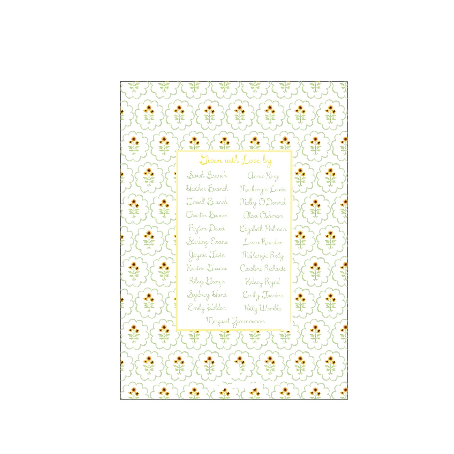 sunflowers and stork | invitation