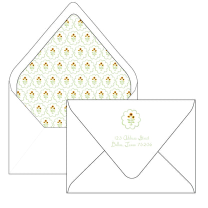 sunflowers and stork | invitation