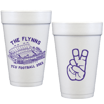 tcu stadium sketch | styrofoam cups