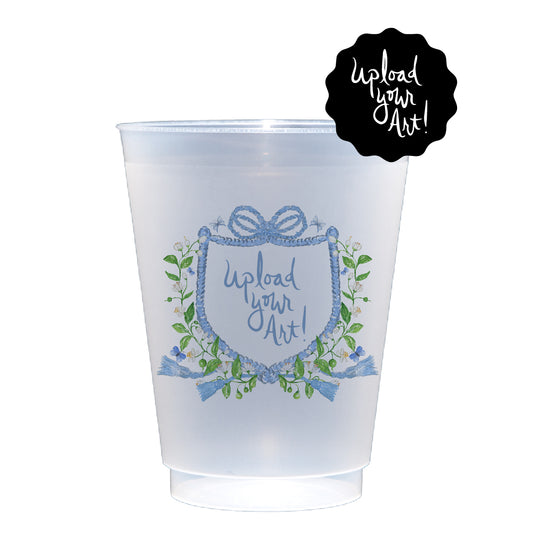 Uploaded art on frosted flex cup