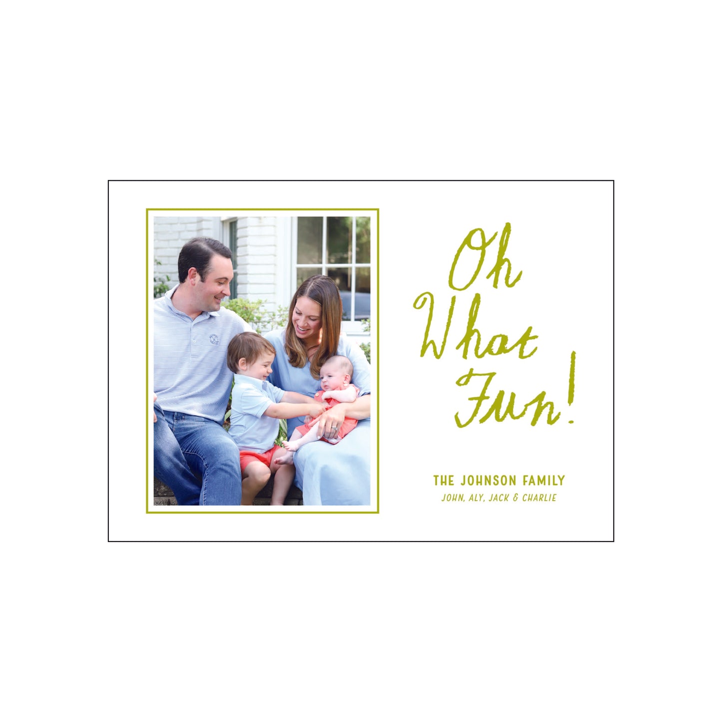 oh what fun | holiday card | letterpress