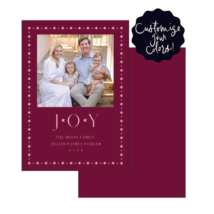 JOY | holiday card | foil-stamped