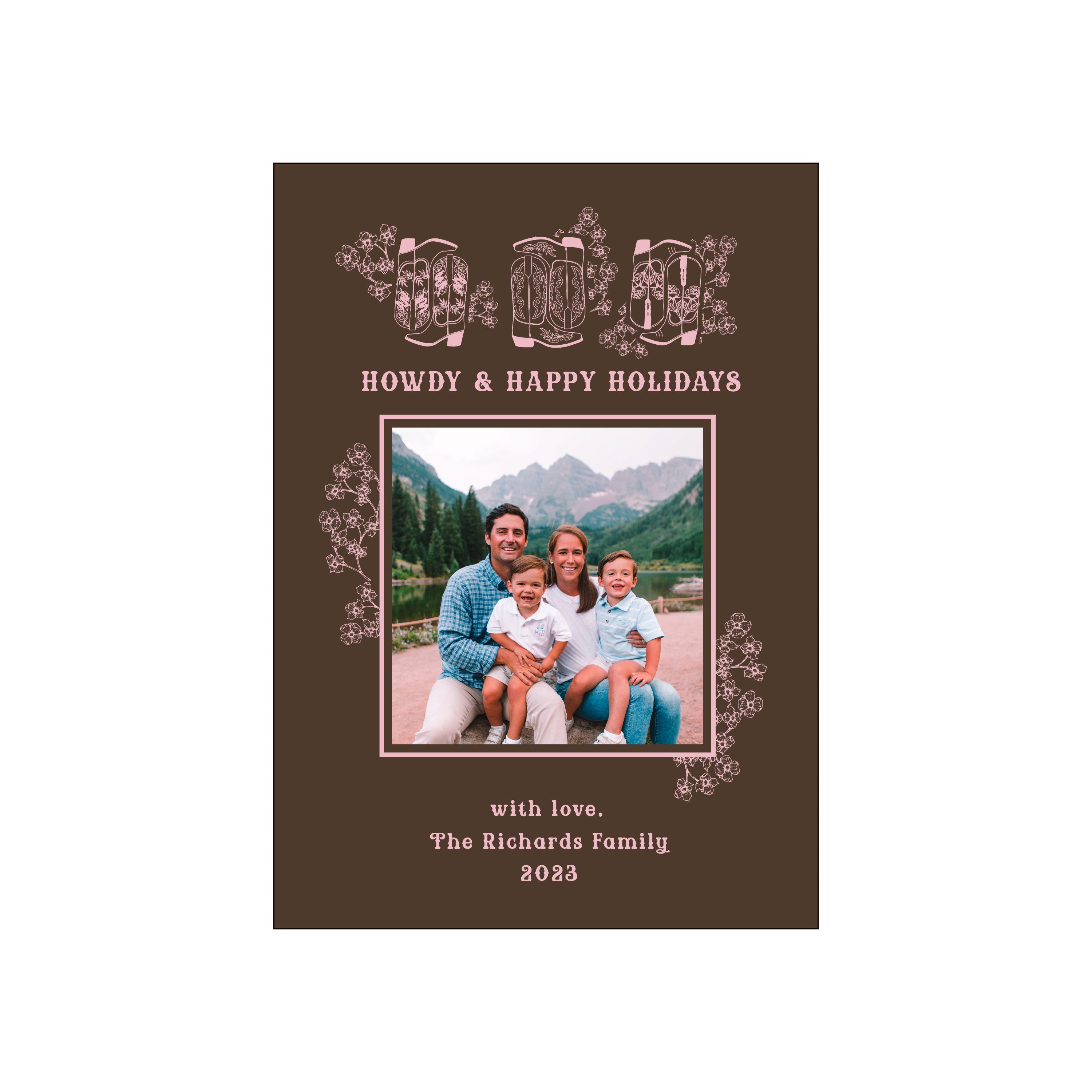 howdy and happy holidays | holiday card | foil-stamped