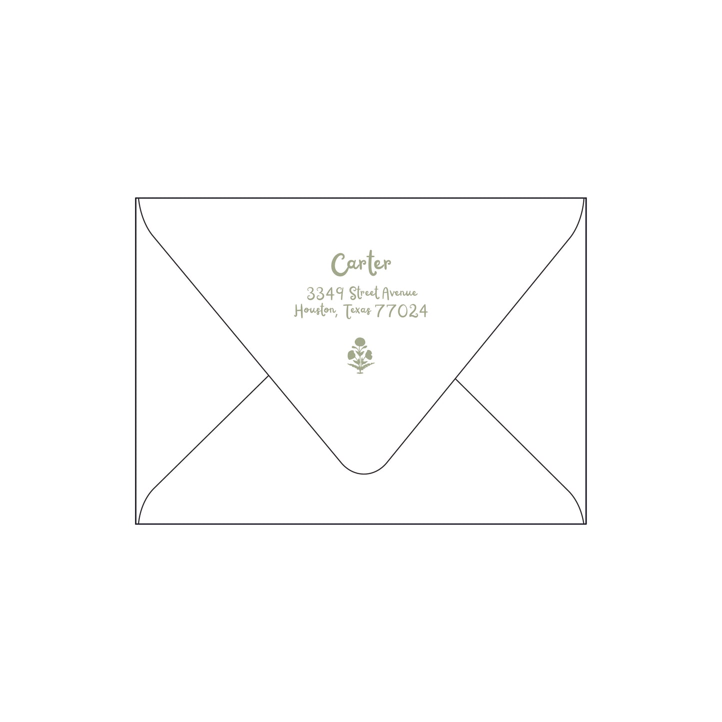 dahlia | holiday card | letterpress