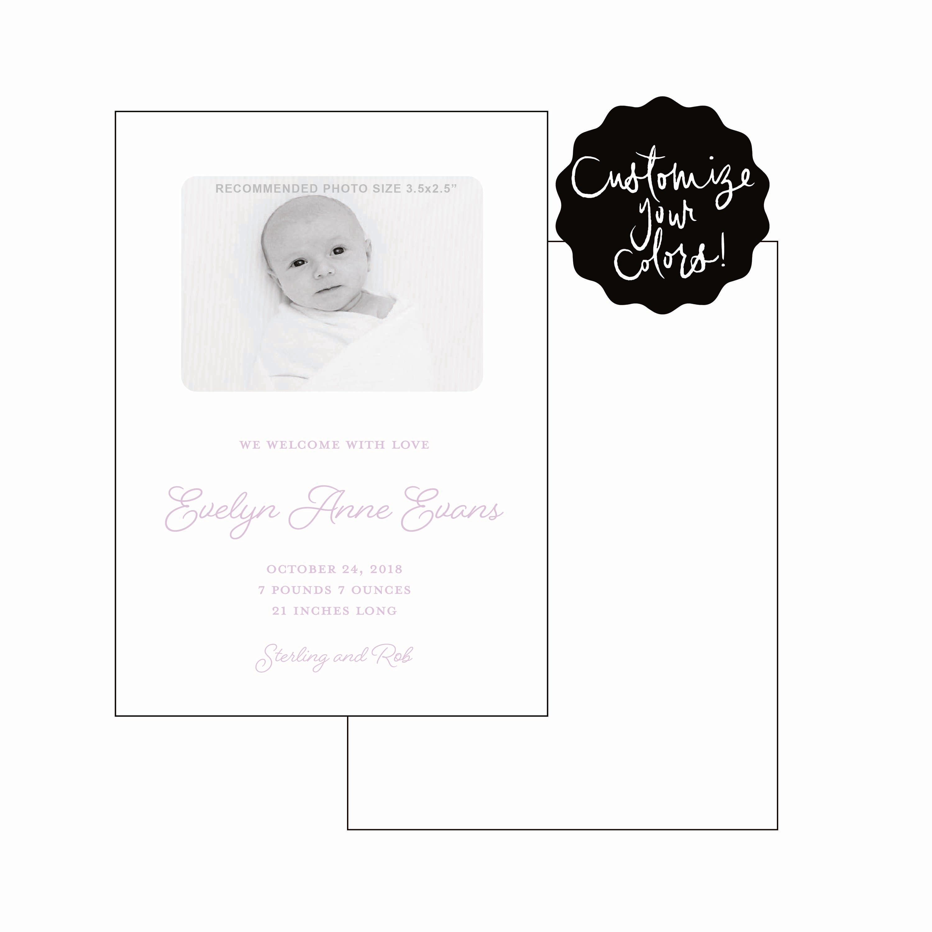 evelyn | birth announcement