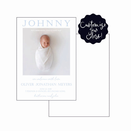 johnny | birth announcement