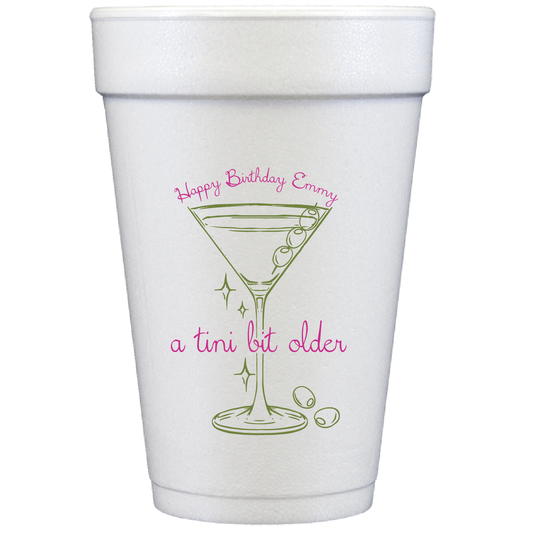 a tini bit older olive | styrofoam cups