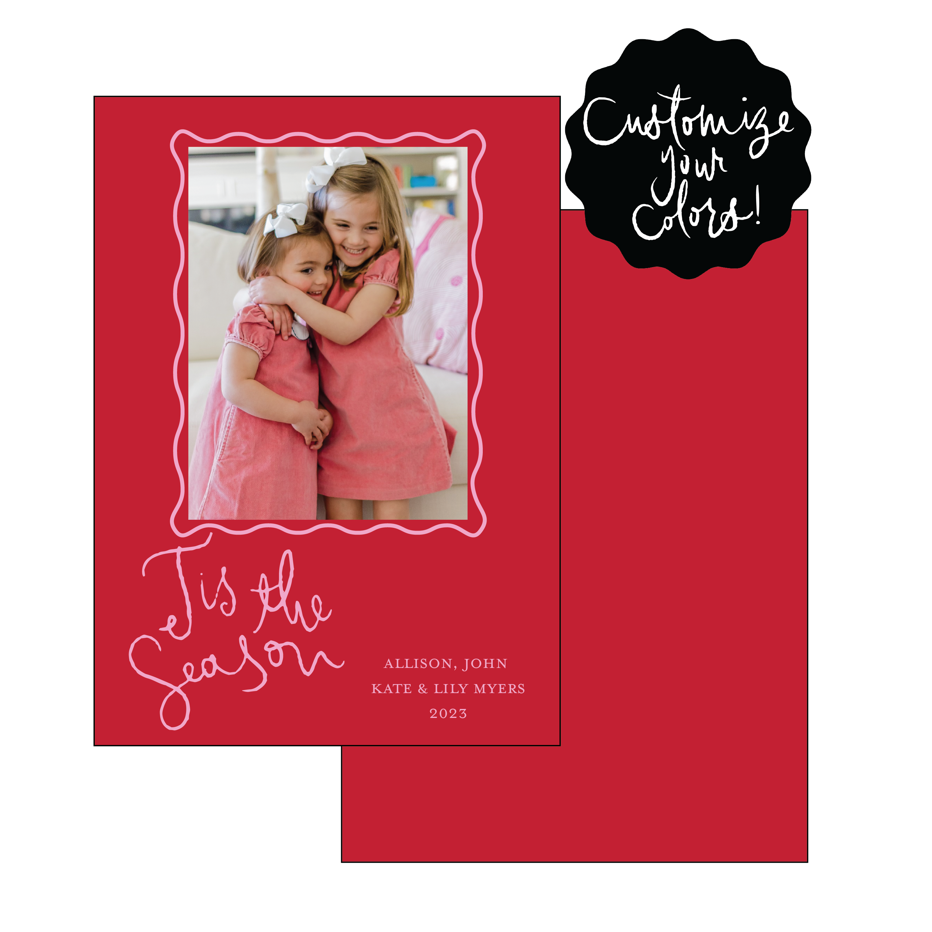tis the season hand lettering | holiday card | foil-stamped