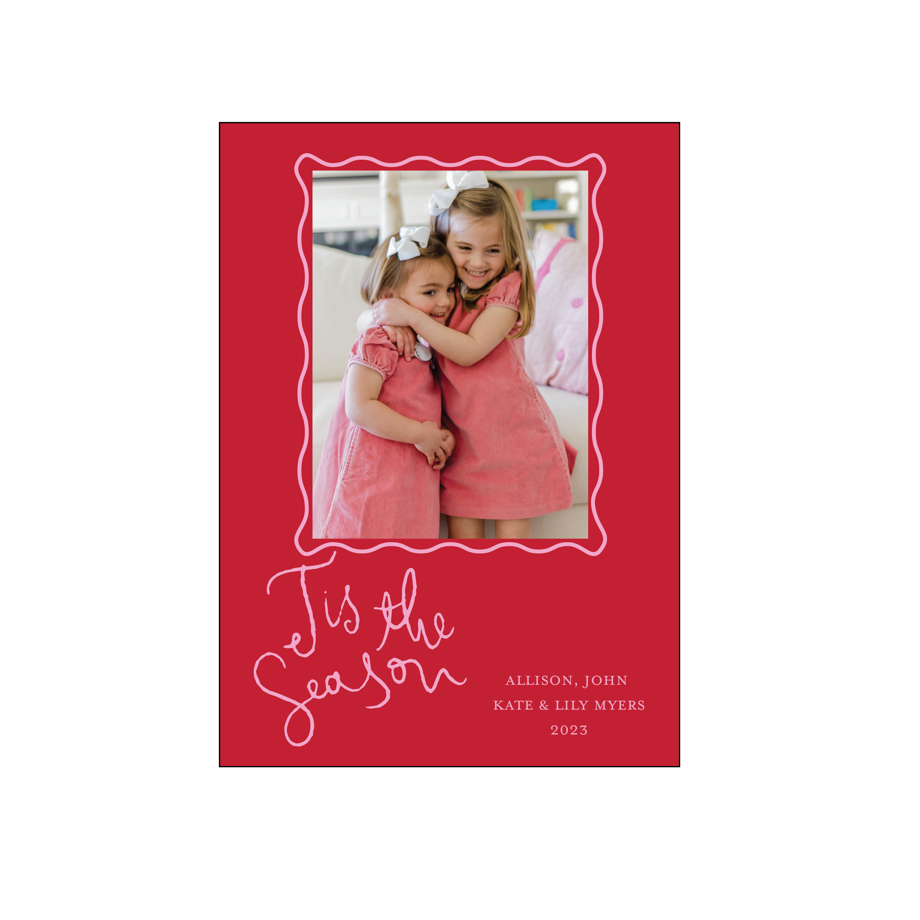tis the season hand lettering | holiday card | foil-stamped