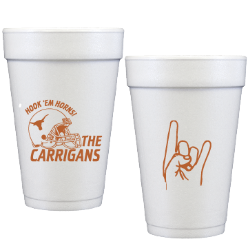 longhorn helmet | styrofoam cups