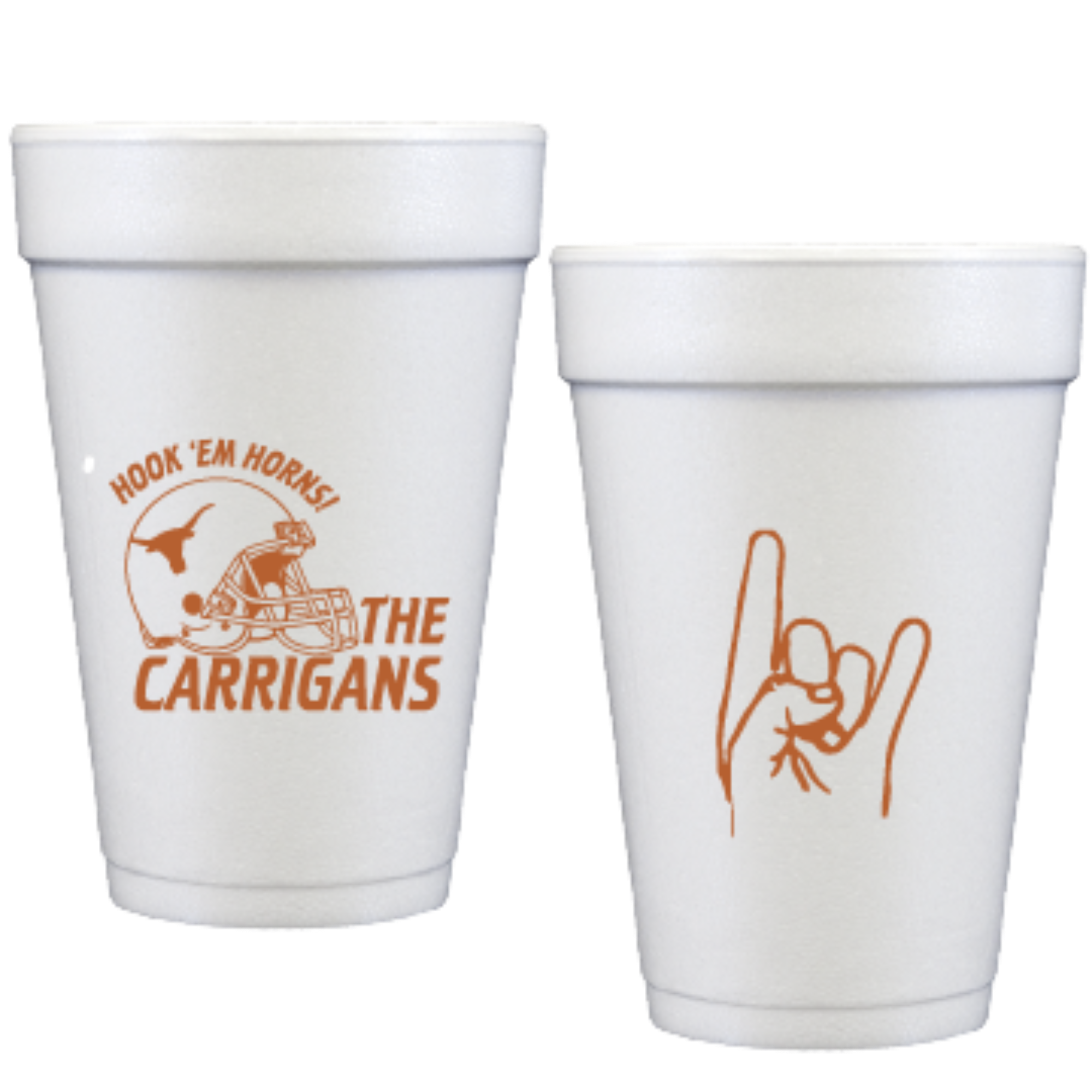 longhorn helmet | styrofoam cups