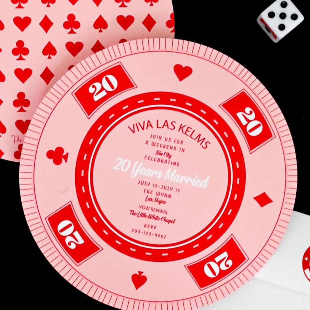 poker chip red | invitation