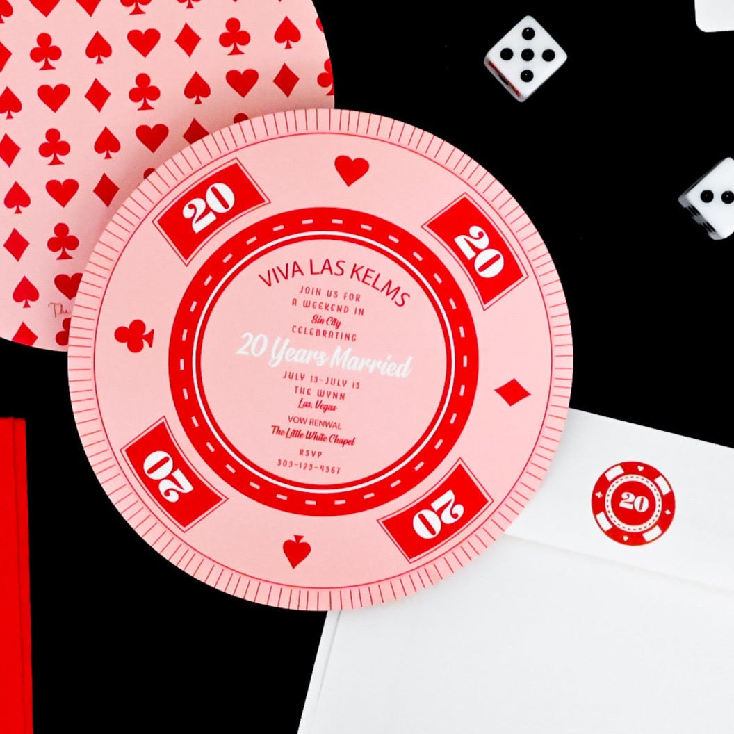 poker chip red | invitation