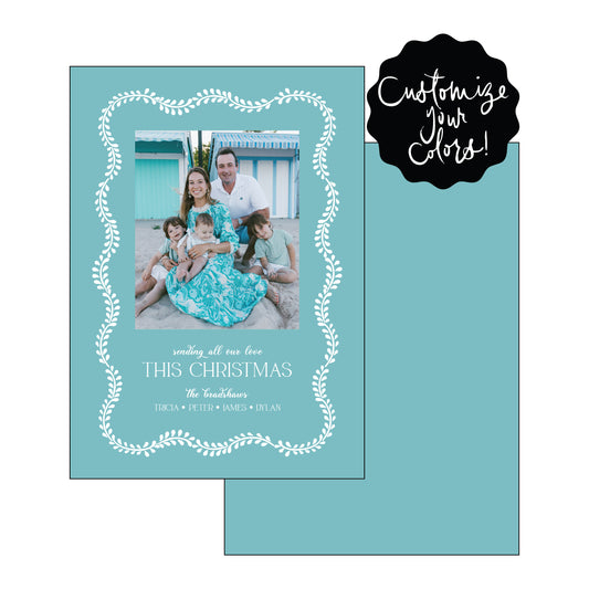 wavy vines | holiday card | foil-stamped