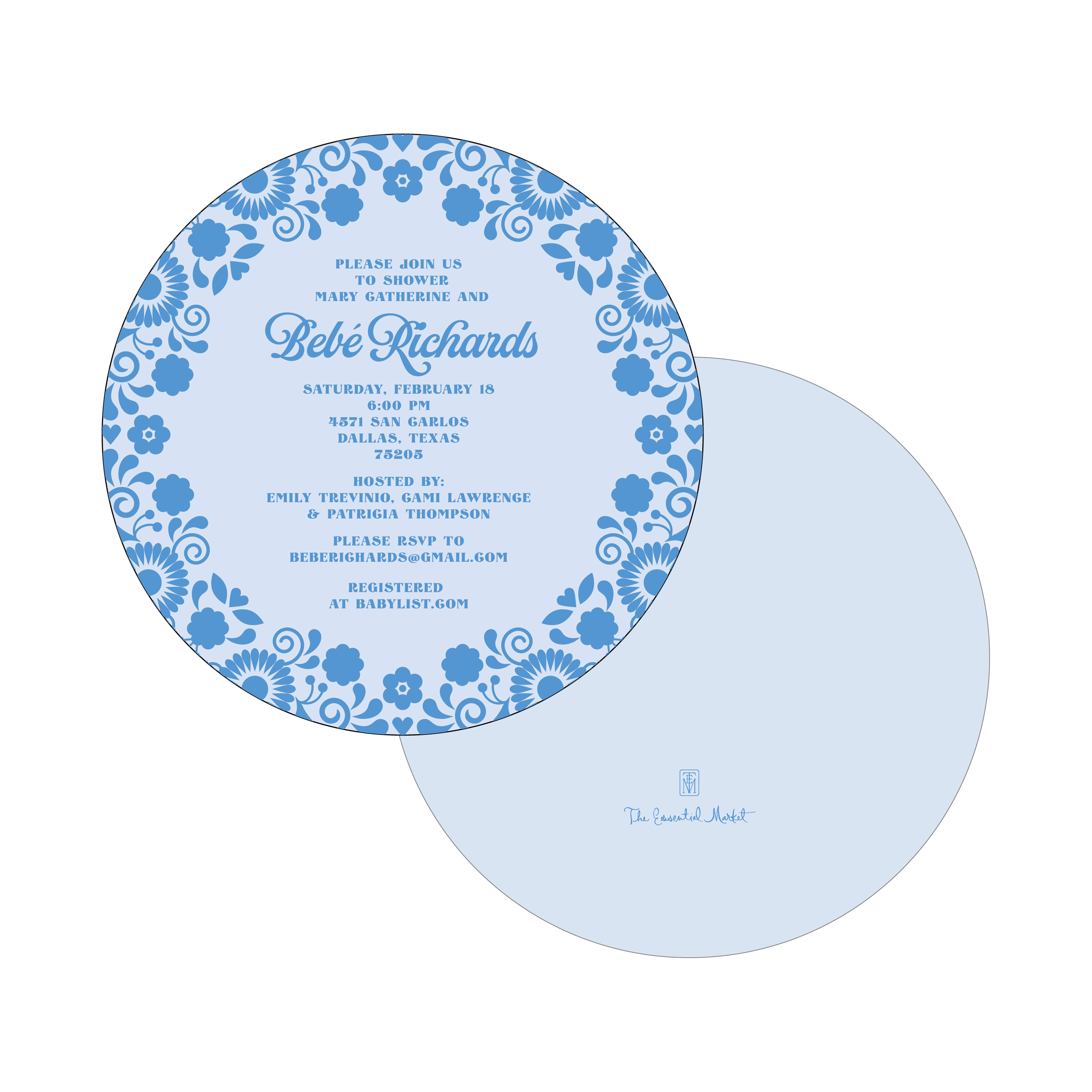 fiesta bebe blue | invitation