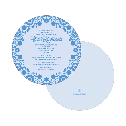 fiesta bebe blue | invitation