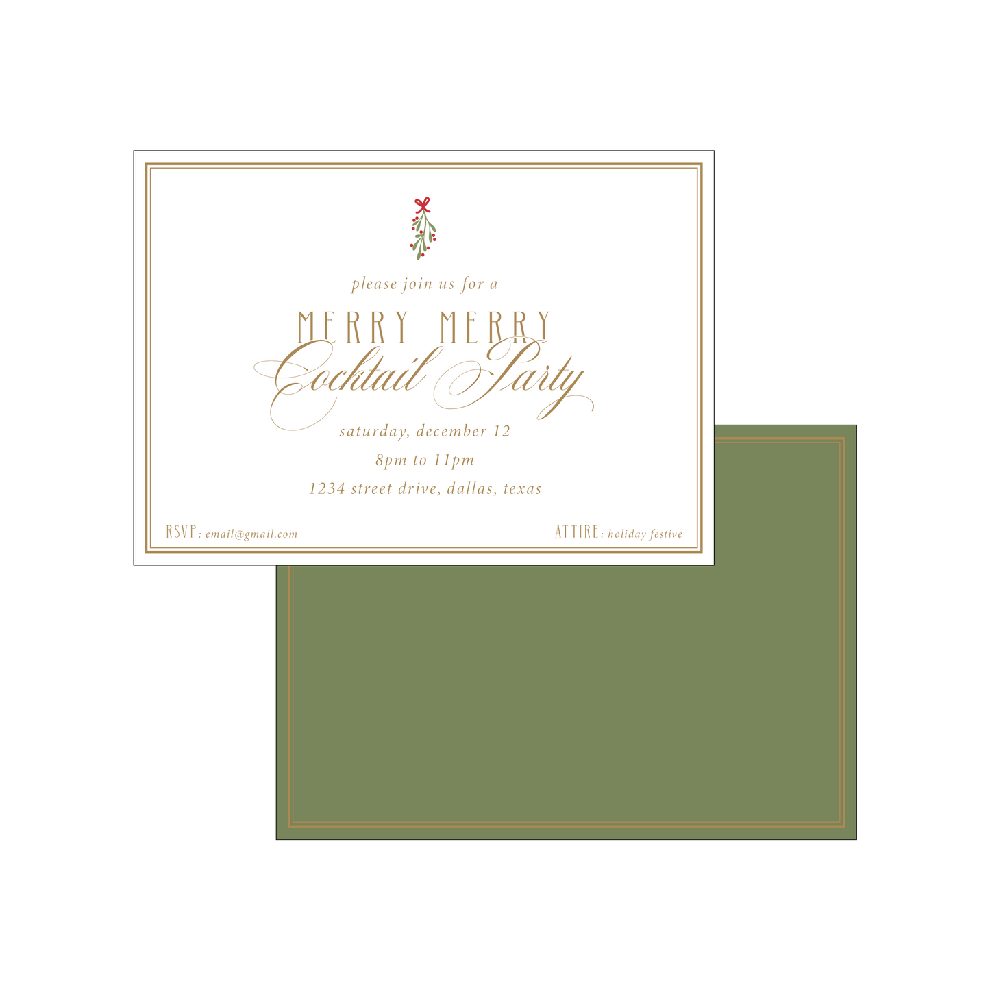 merry merry cocktail party | invitation
