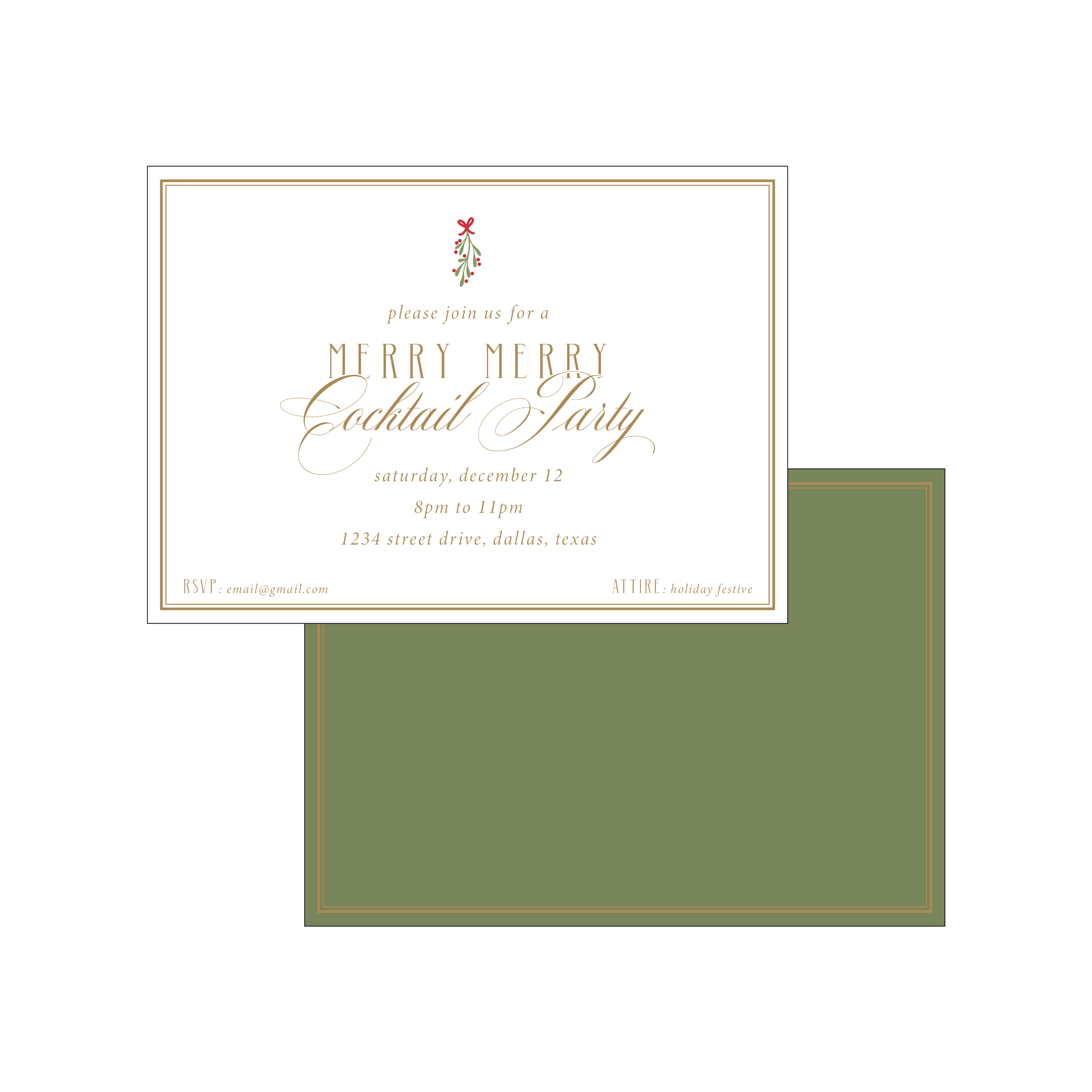 merry merry cocktail party | invitation