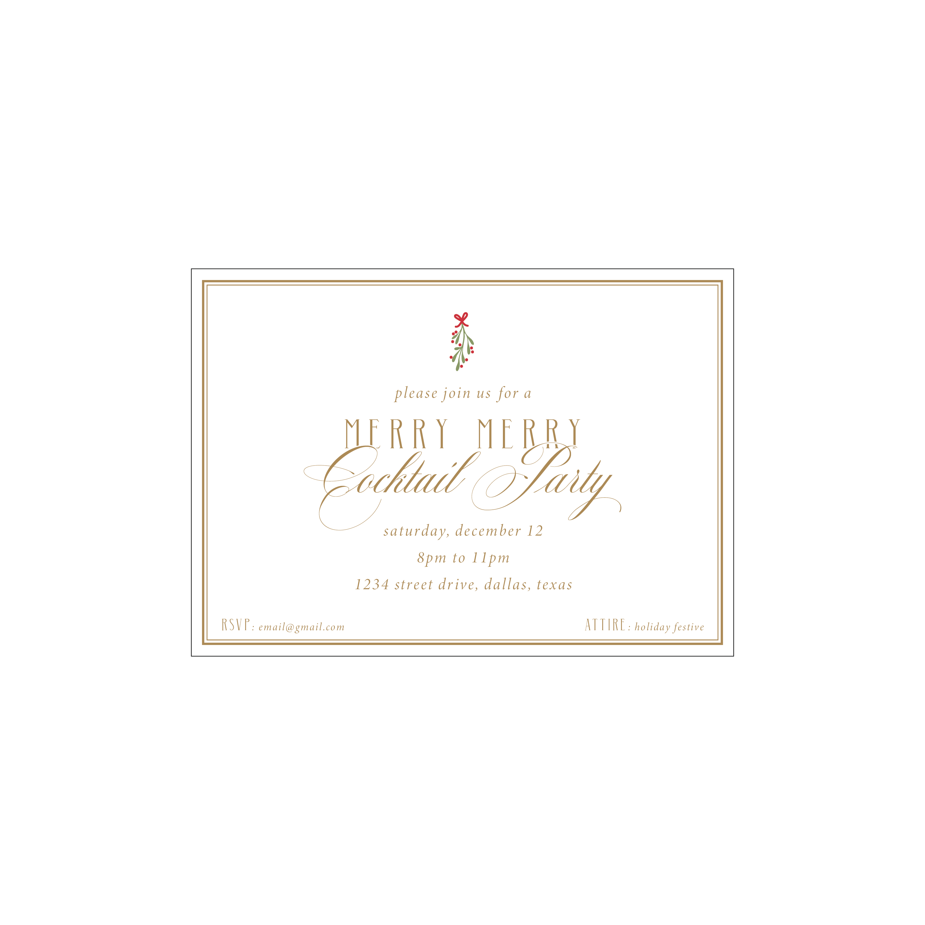 merry merry cocktail party | invitation