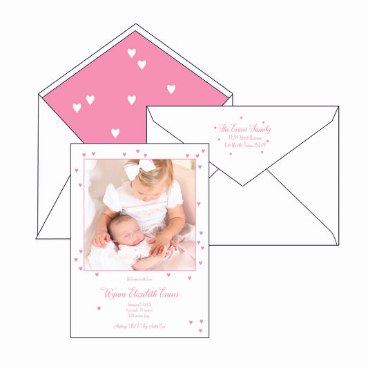 welcomed | valentine's card | letterpress