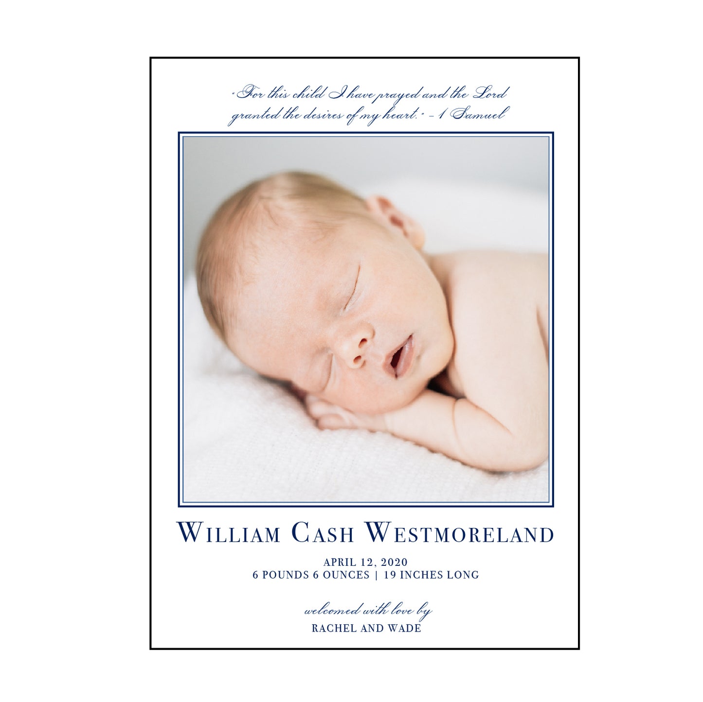 william | birth announcement