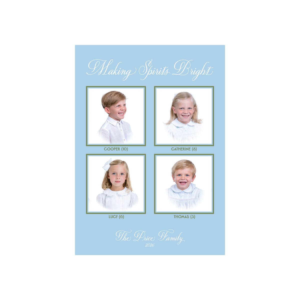 blue marble (4 photos) | holiday card | flat print