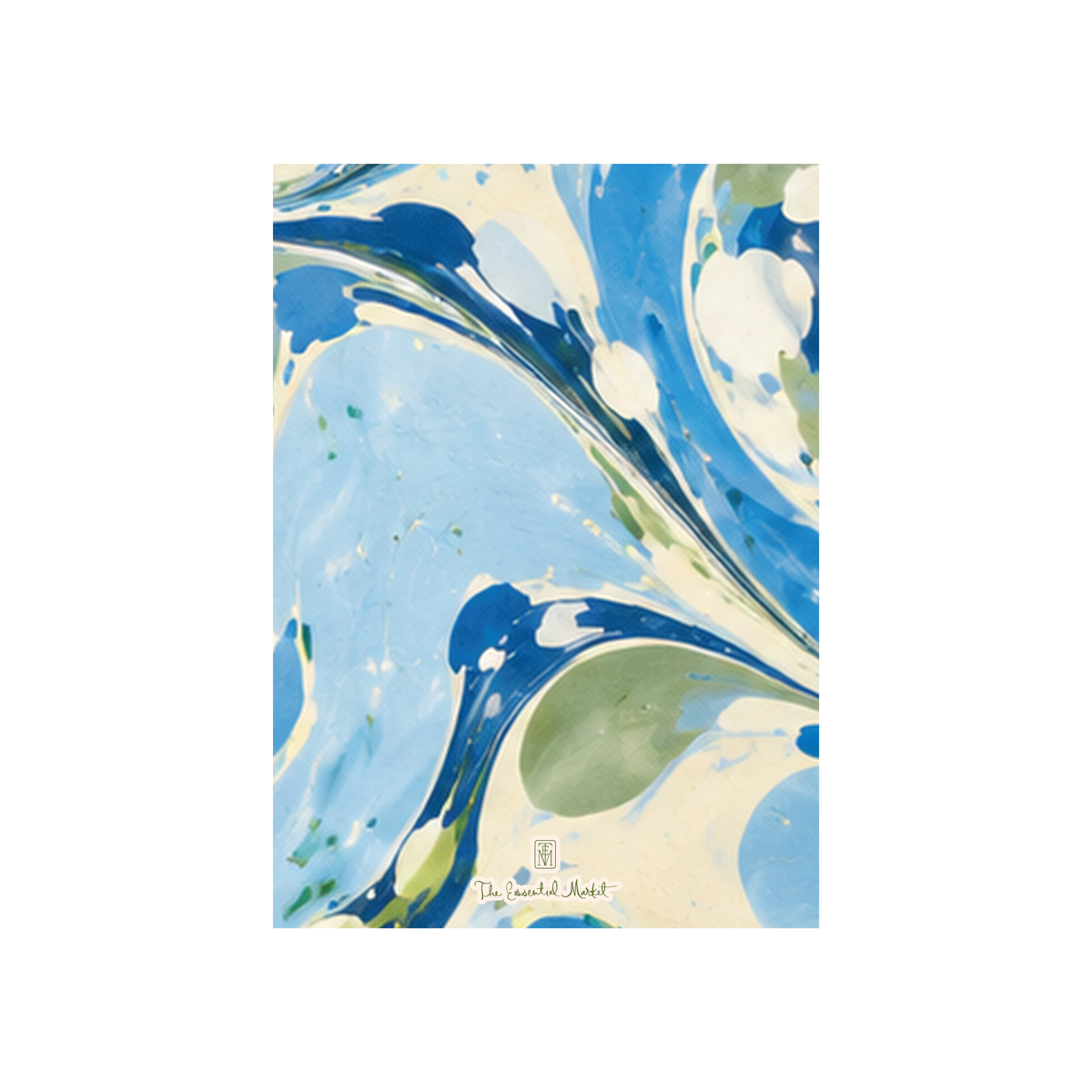 blue marble (4 photos) | holiday card | flat print
