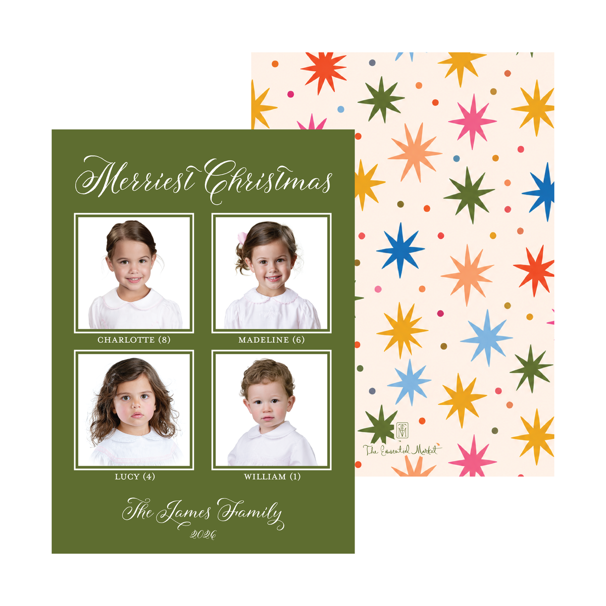 bright stars (4 photos) | holiday card | flat print