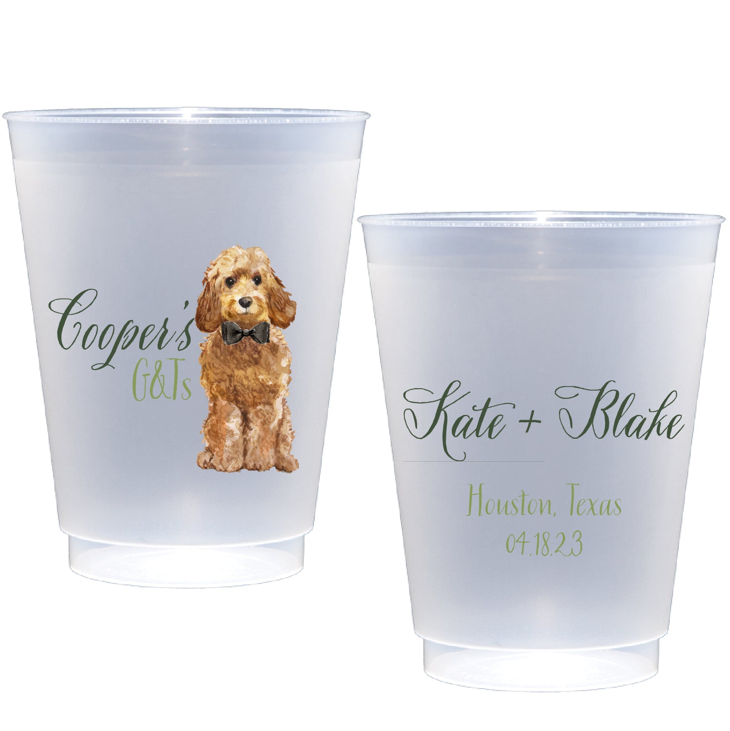 Personalized wedding dog | Frosted Flex Cup 