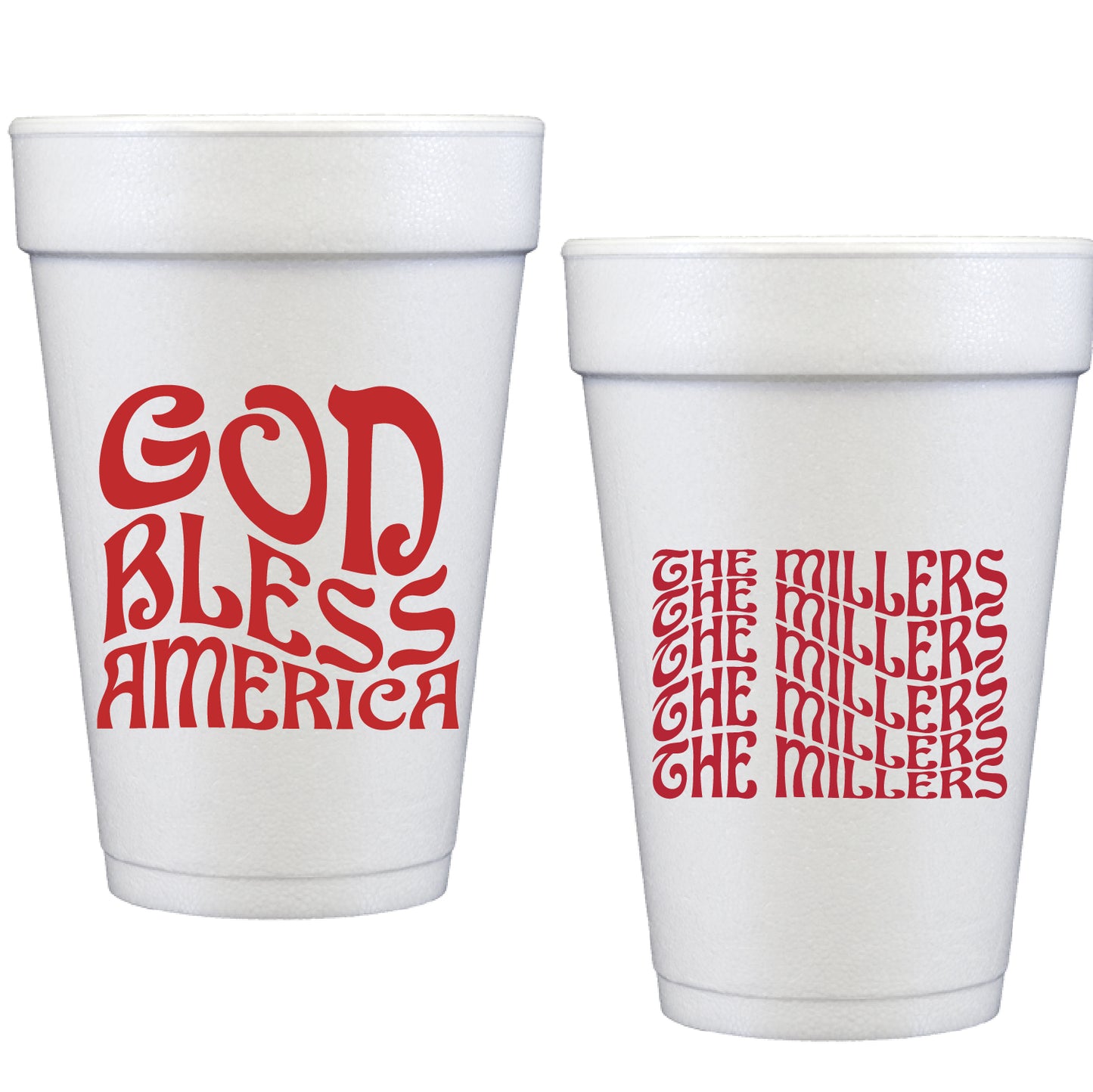 groovy god bless america | styrofoam cups