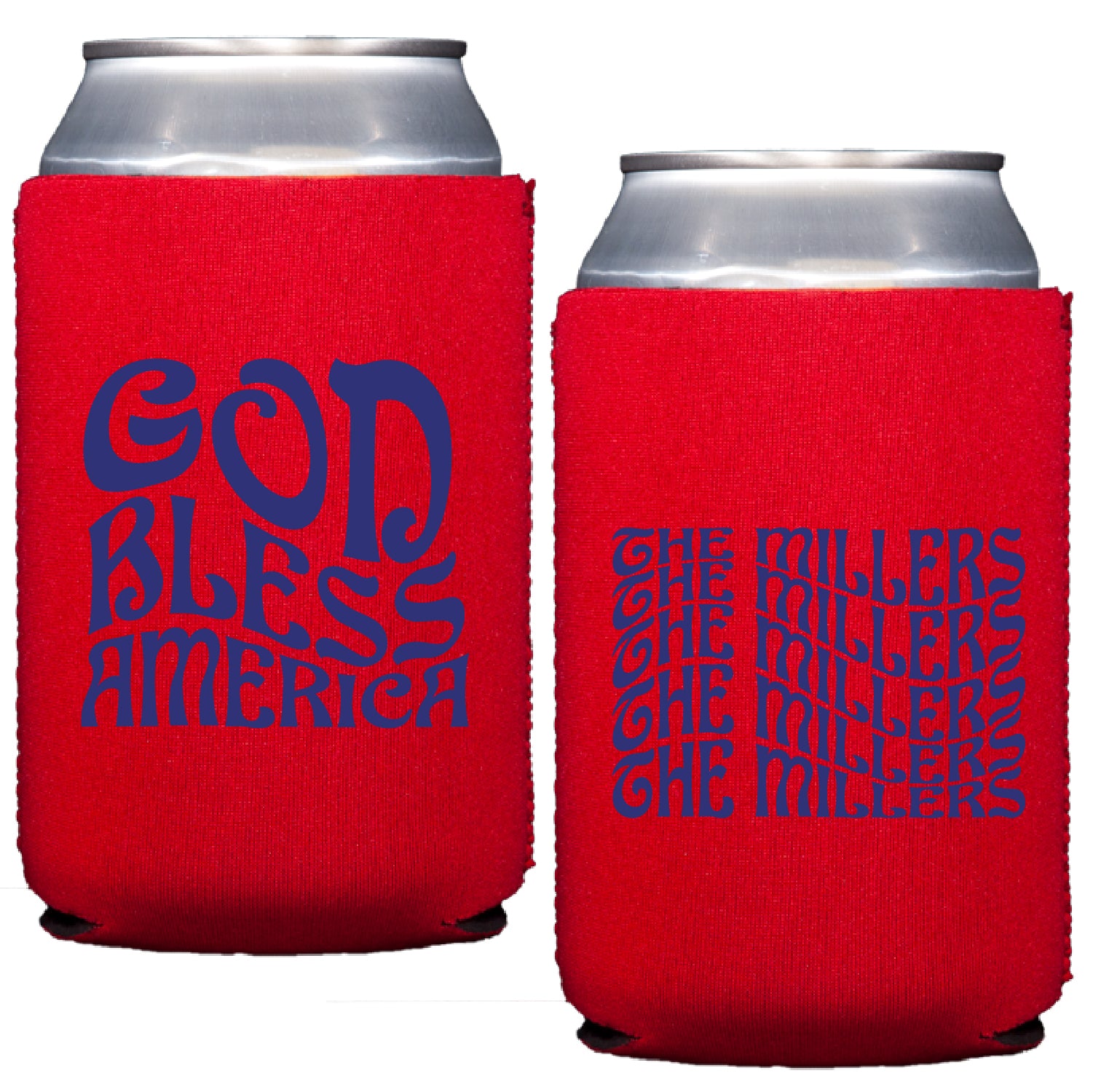 USA Stars & Stripes Patriotic Can Cooler