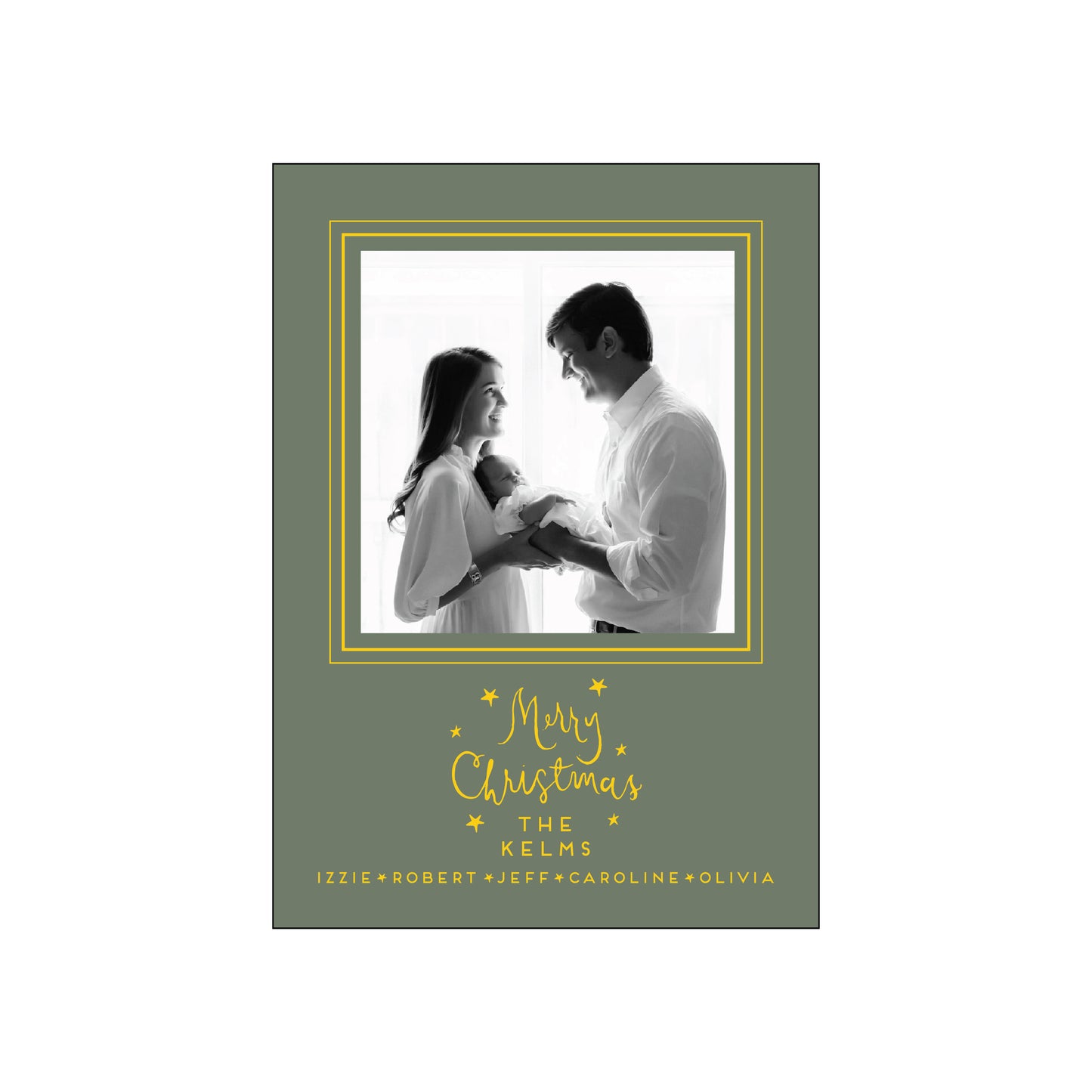 merry star | holiday card | foil-stamped