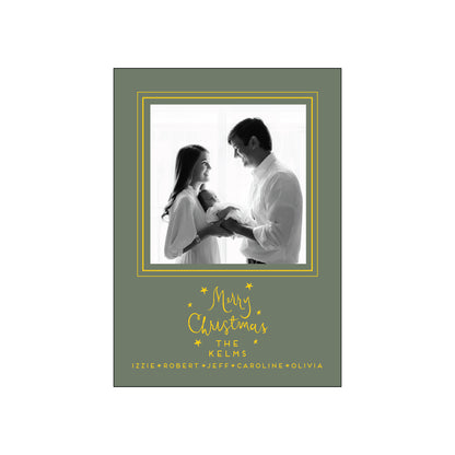merry star | holiday card | foil-stamped
