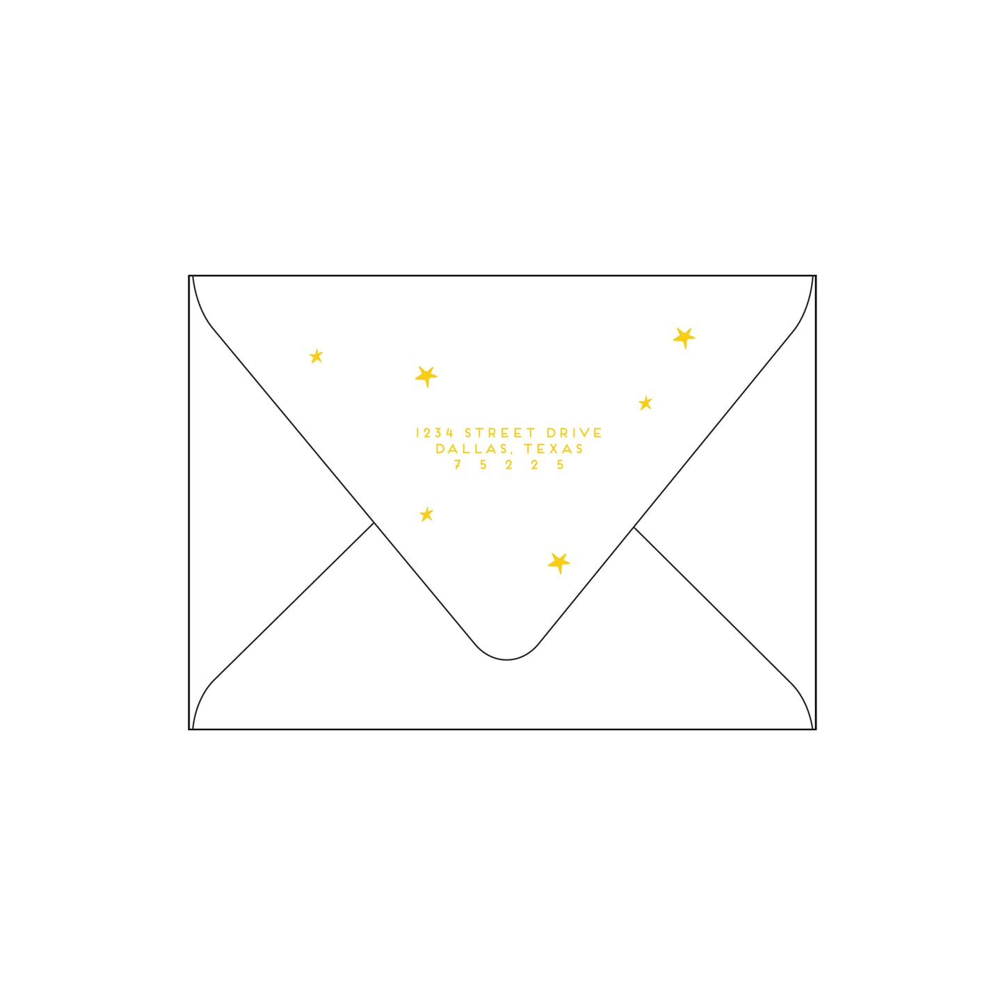 merry star | holiday card | foil-stamped