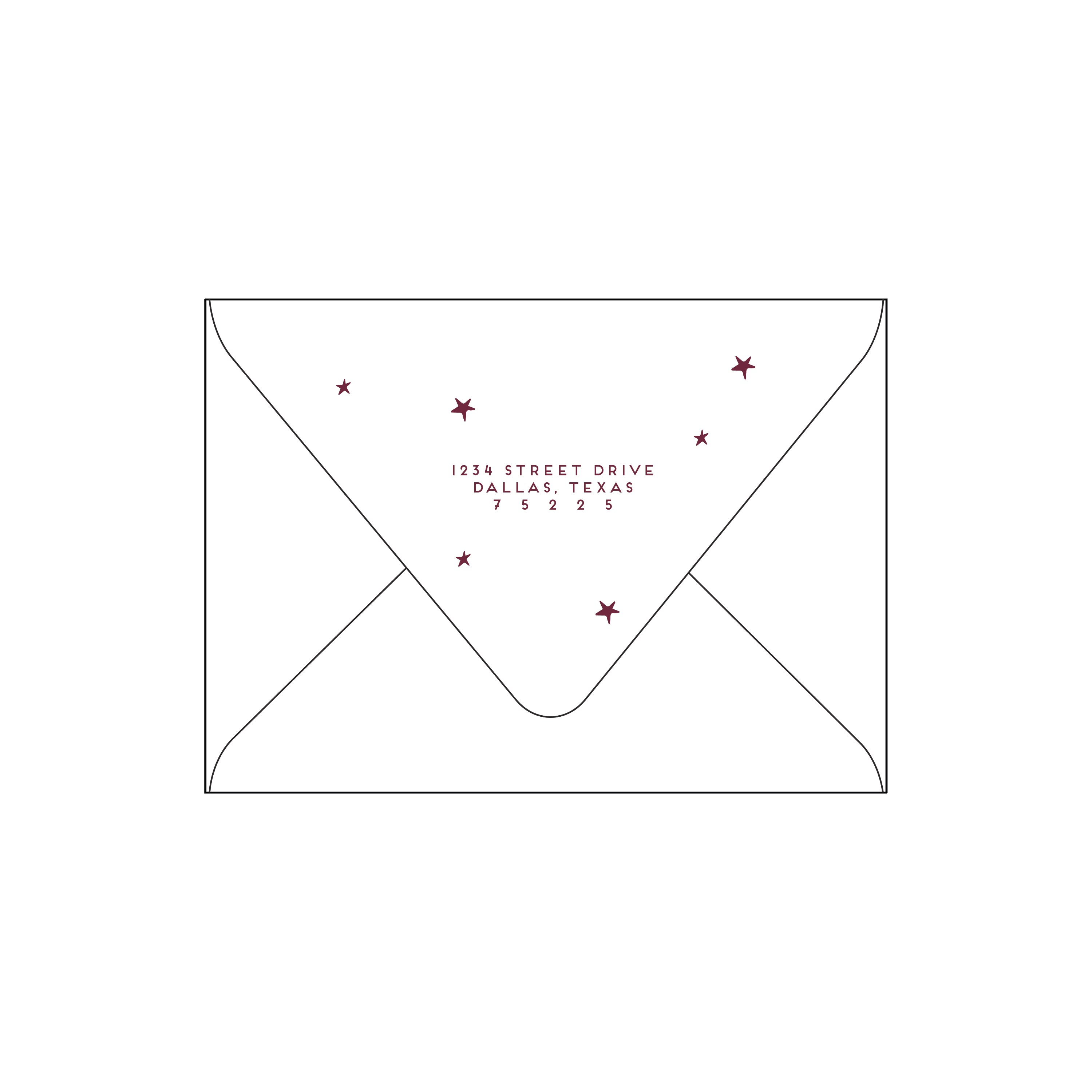 merry star | holiday card | foil-stamped