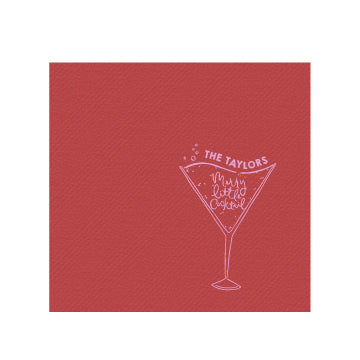merry little cocktail | beverage napkins | 3ply or linen