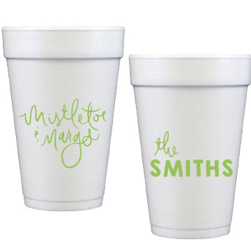 mistletoe margs | styrofoam cups