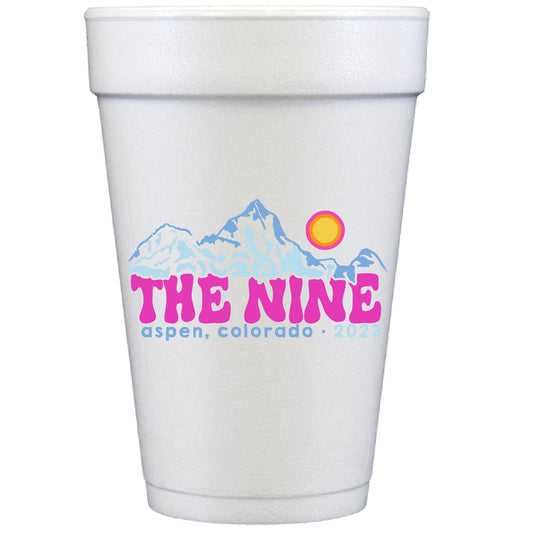 mountain winter | styrofoam cups | digital