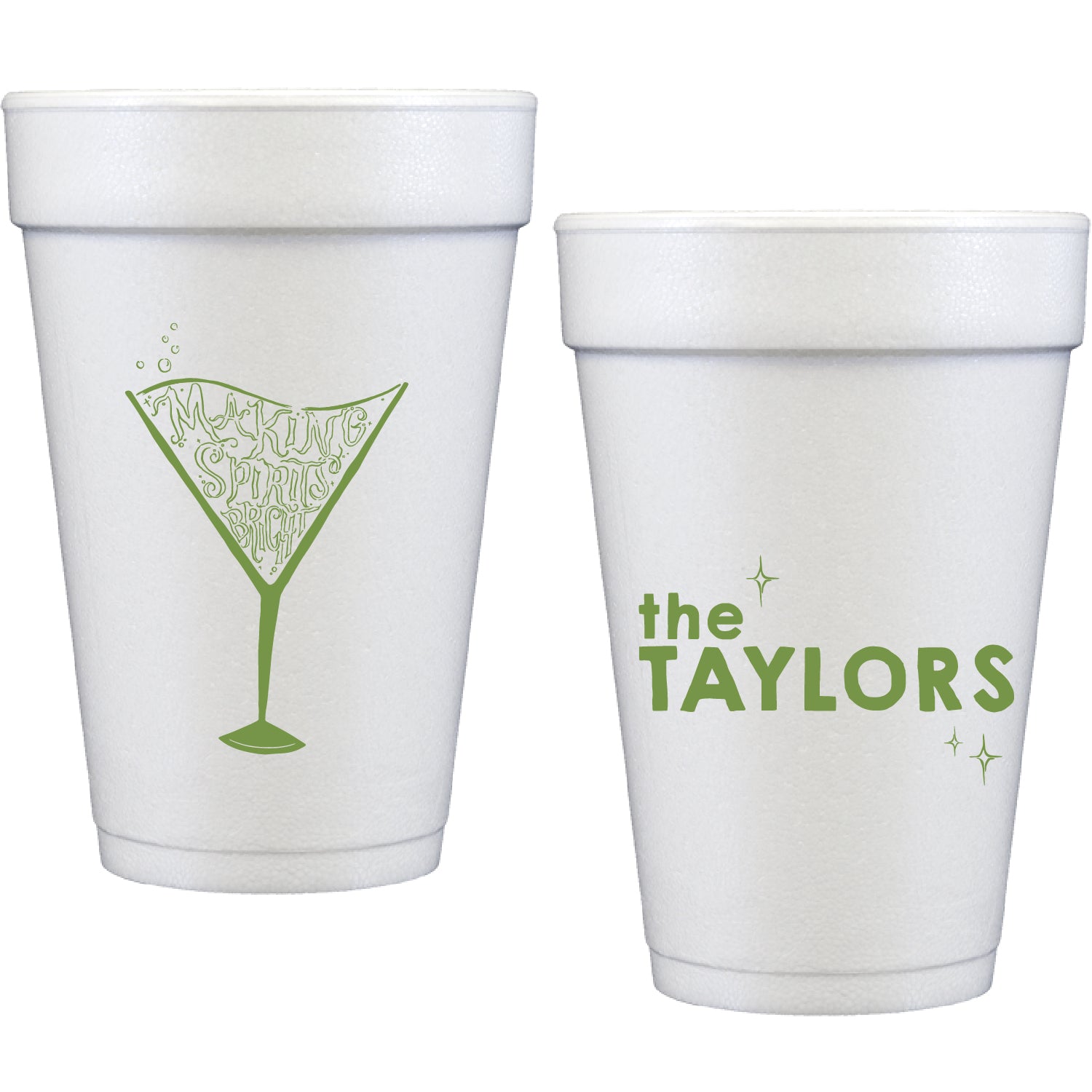 bright spirits | styrofoam cups