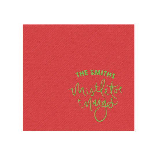 mistletoe margs | beverage napkins | 3ply or linen