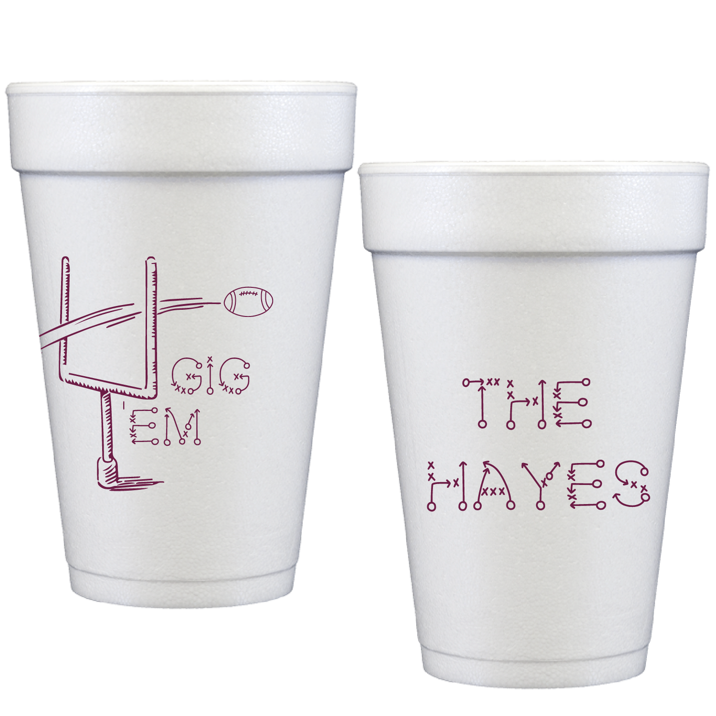 tailgate | gig 'em | styrofoam cup