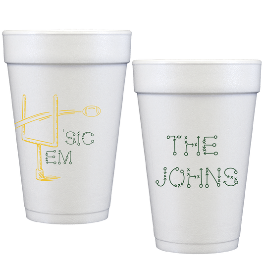 tailgate | sic 'em | styrofoam cup