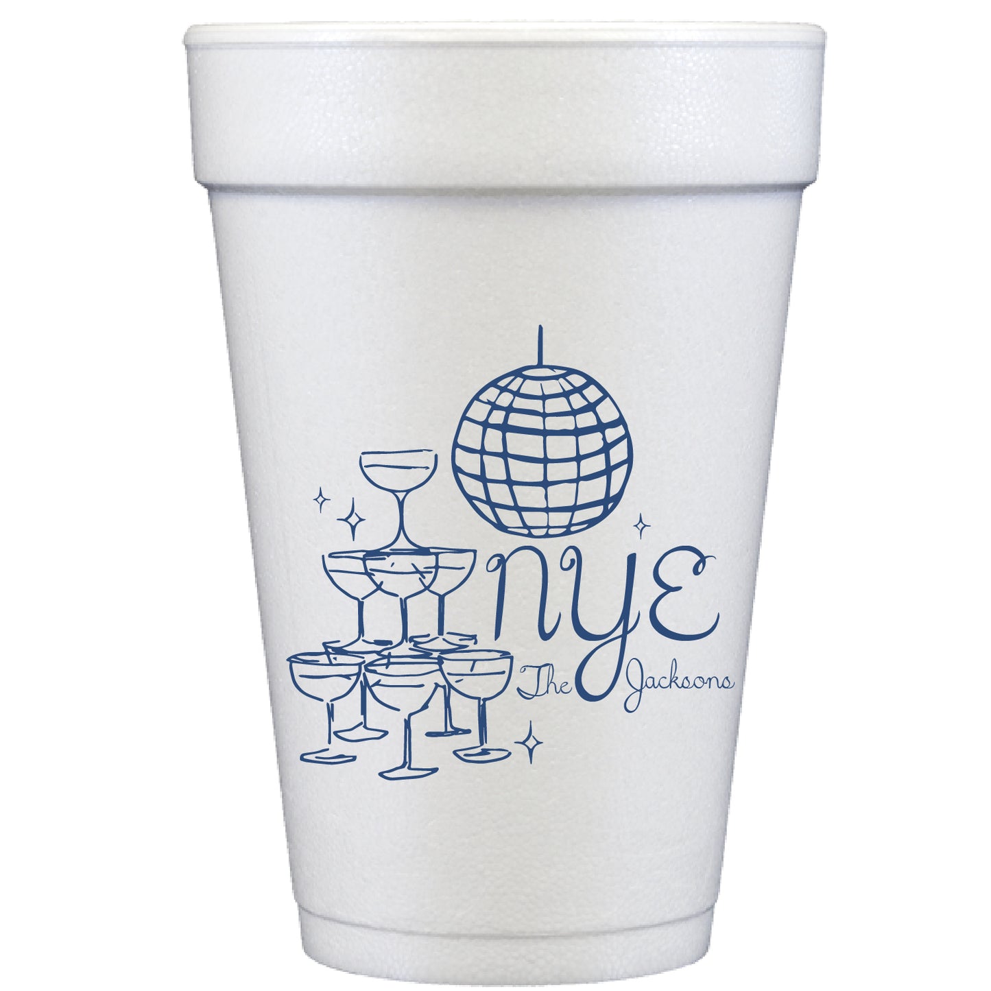 champagne tower | styrofoam cups