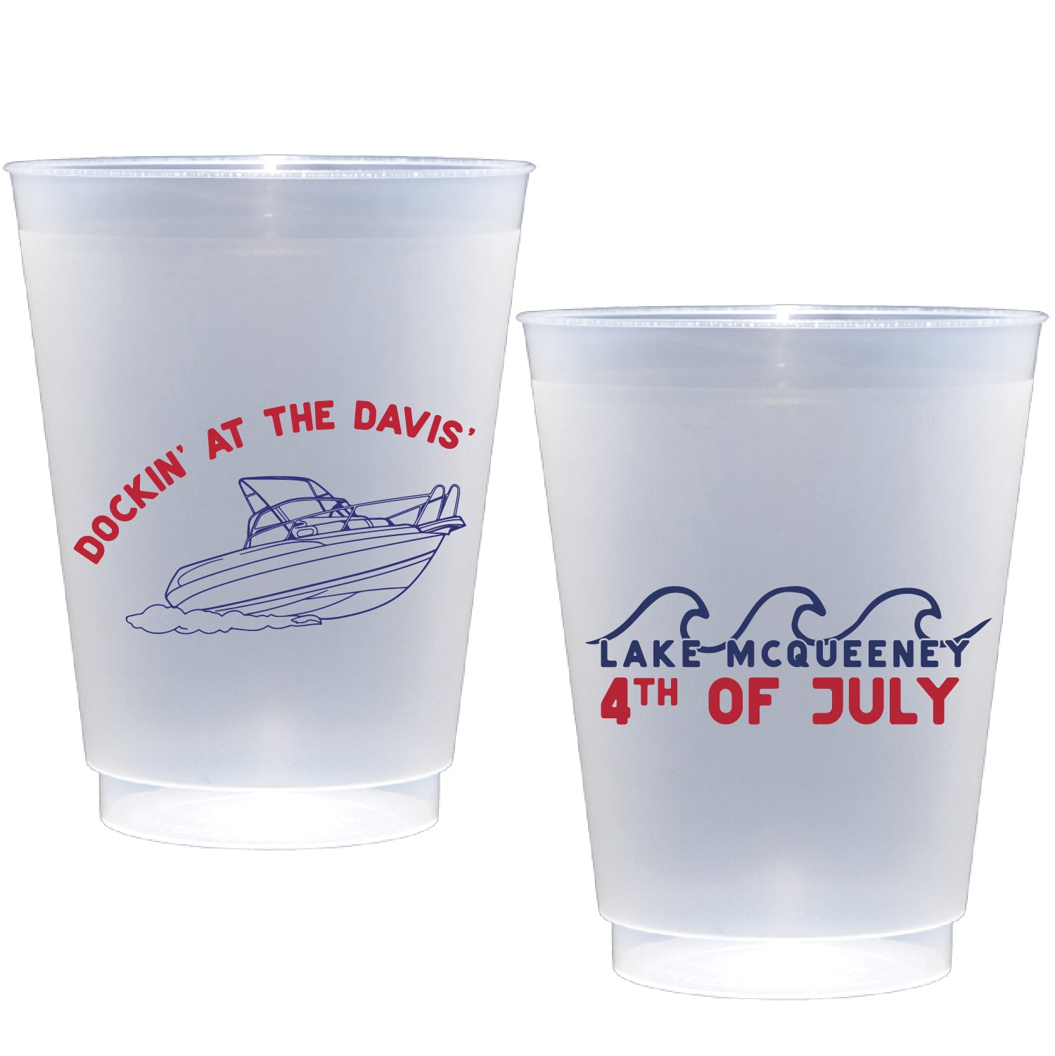 Personalized lake patriotic | Frosted Flex Cup