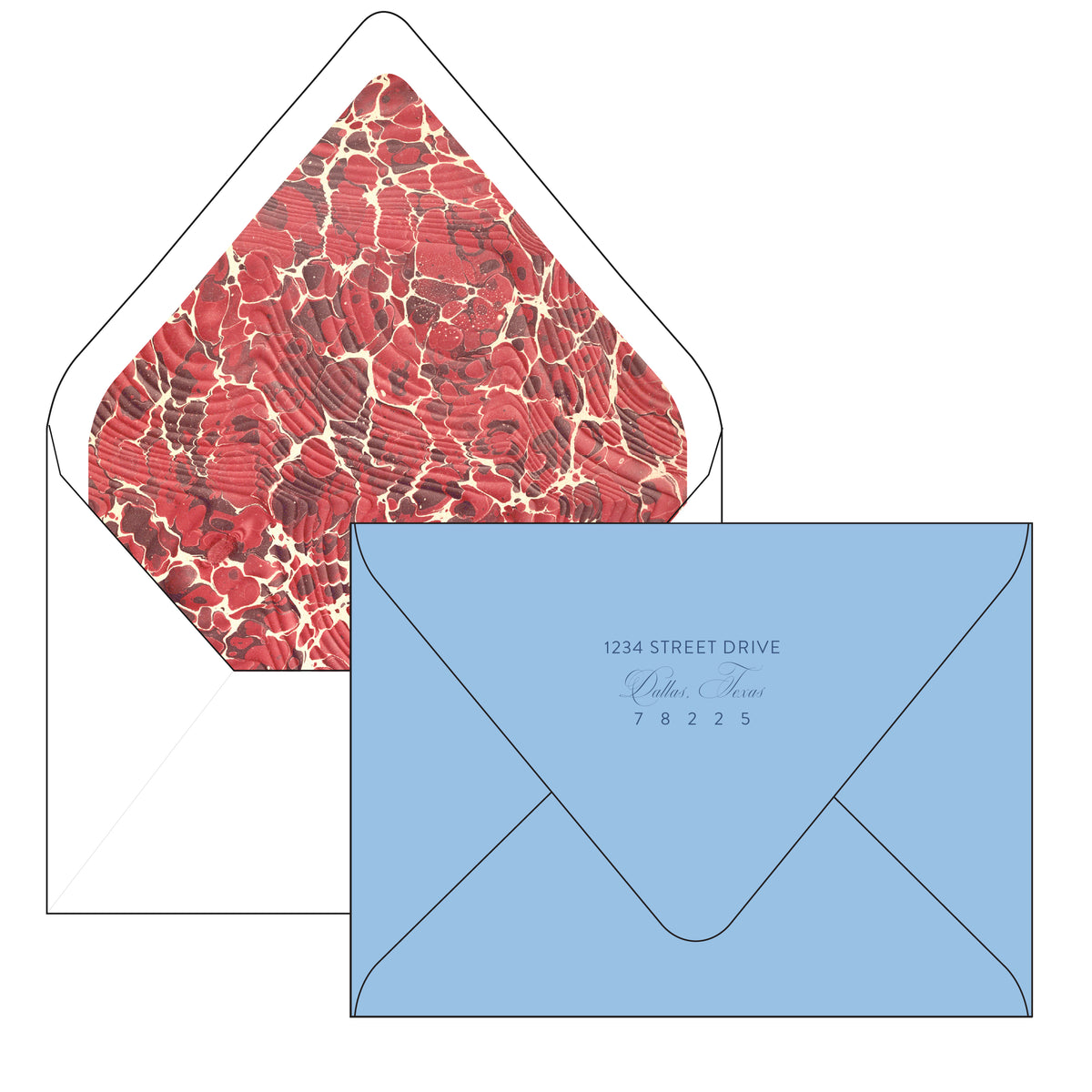 merry marble 4 | holiday card | flat print | die-cut shape