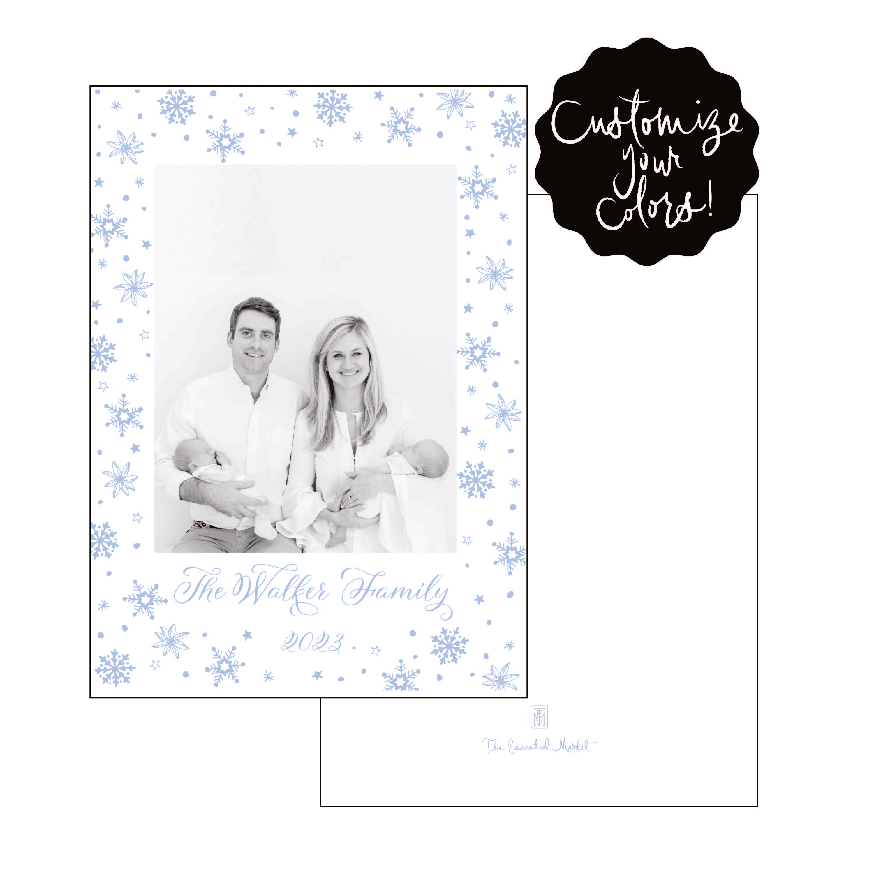 snowflakes | holiday card | letterpress