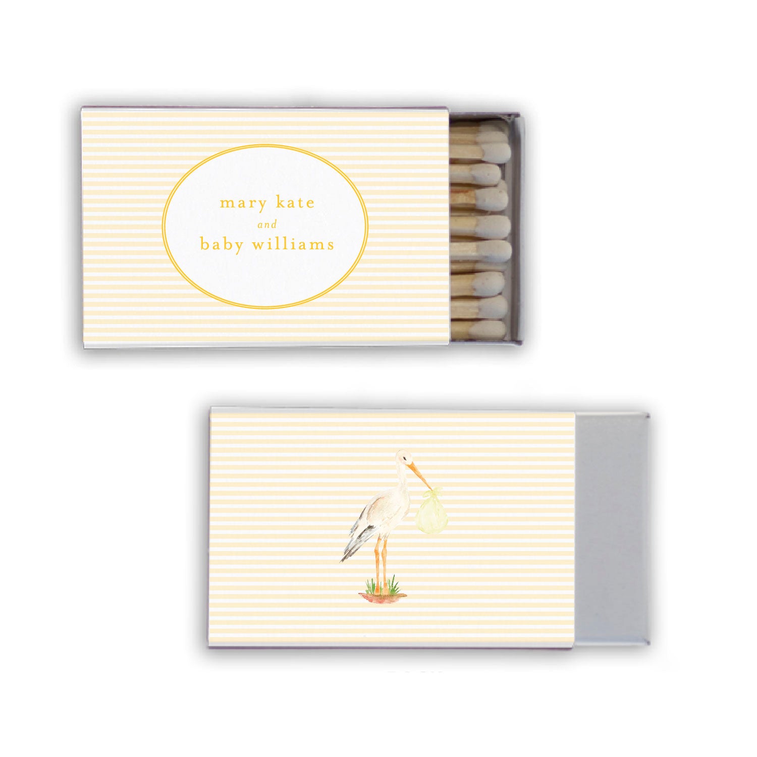 baby stork | matchboxes