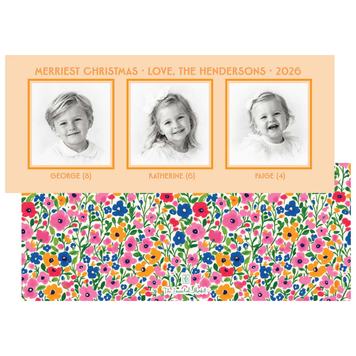 blush trio | holiday card | flat print